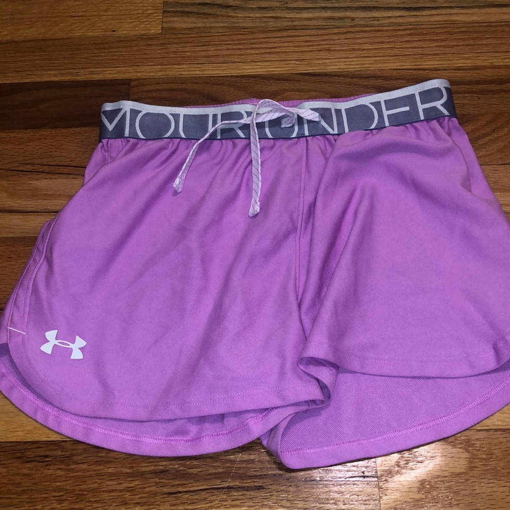 Light Purple, Under Armor Athletic Shorts Girls 10/12